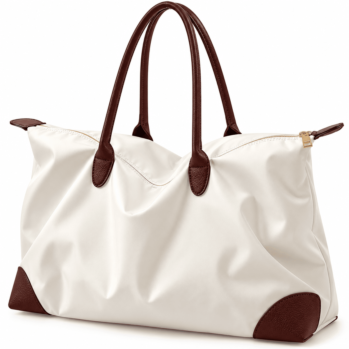 Women's Large-Capacity Waterproof Tote Bag with Leather Trim – VERONNE Women's Large-Capacity Waterproof Tote Bag with Leather Trim – VERONNE