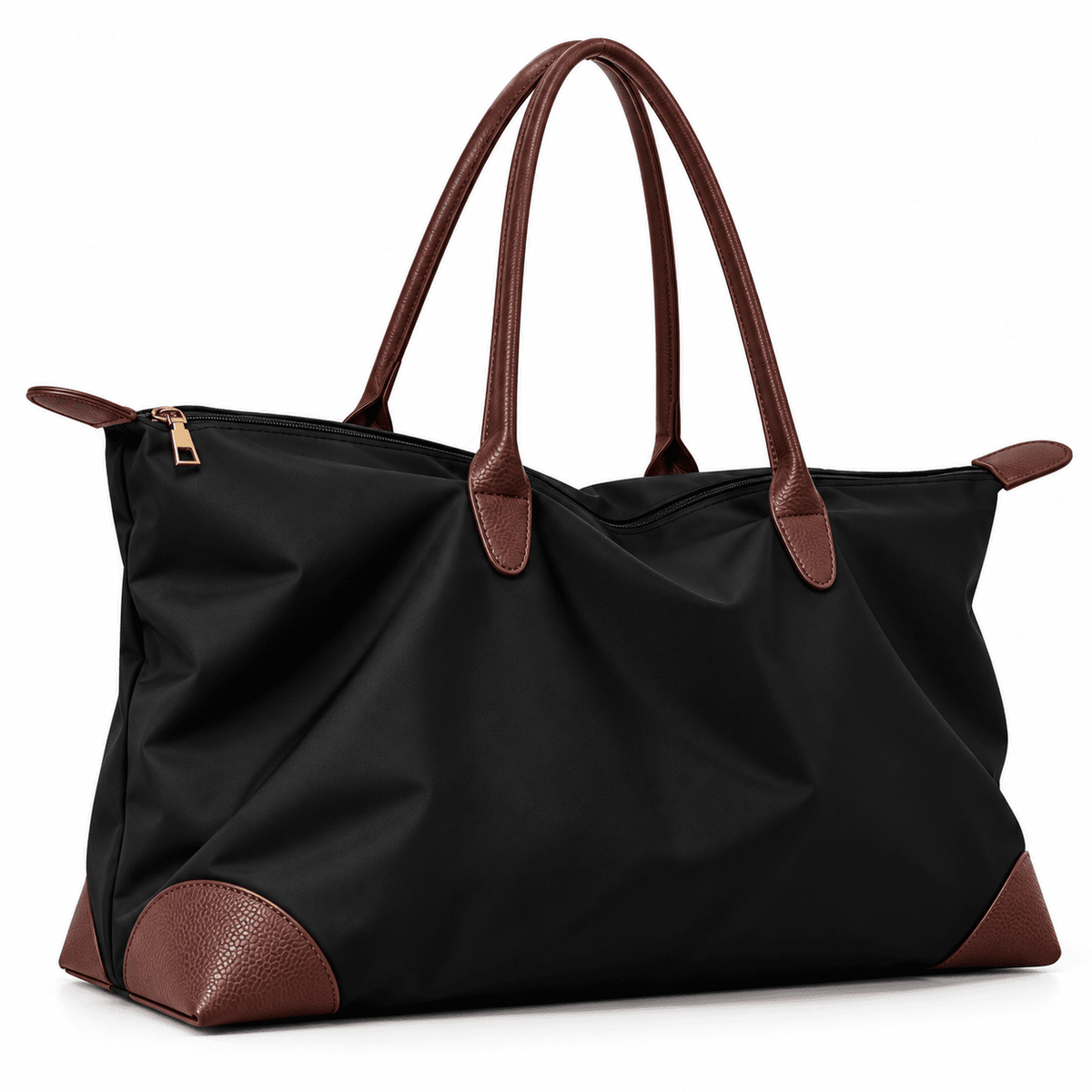 Women's Large-Capacity Waterproof Tote Bag with Leather Trim – VERONNE Women's Large-Capacity Waterproof Tote Bag with Leather Trim – VERONNE