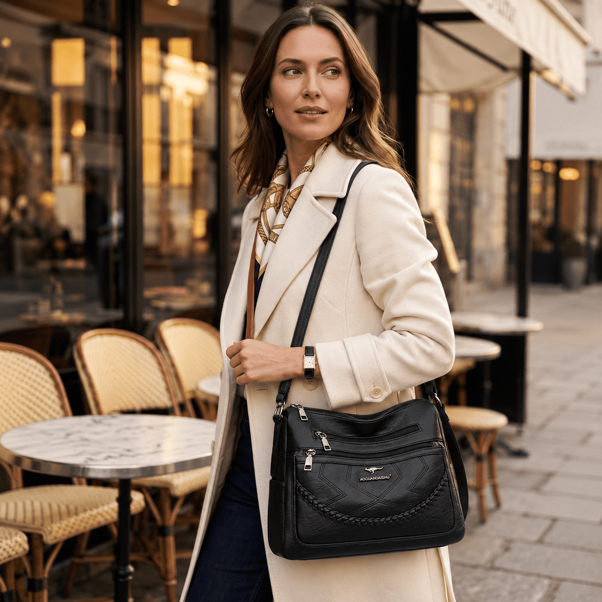 Women’s Leather Shoulder Bag – Classic, Spacious & Elegant | Rosalie Women’s Leather Shoulder Bag – Classic, Spacious & Elegant | Rosalie