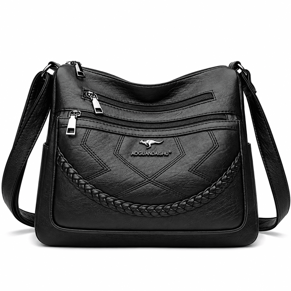Women’s Leather Shoulder Bag – Classic, Spacious & Elegant | Rosalie Women’s Leather Shoulder Bag – Classic, Spacious & Elegant | Rosalie Black