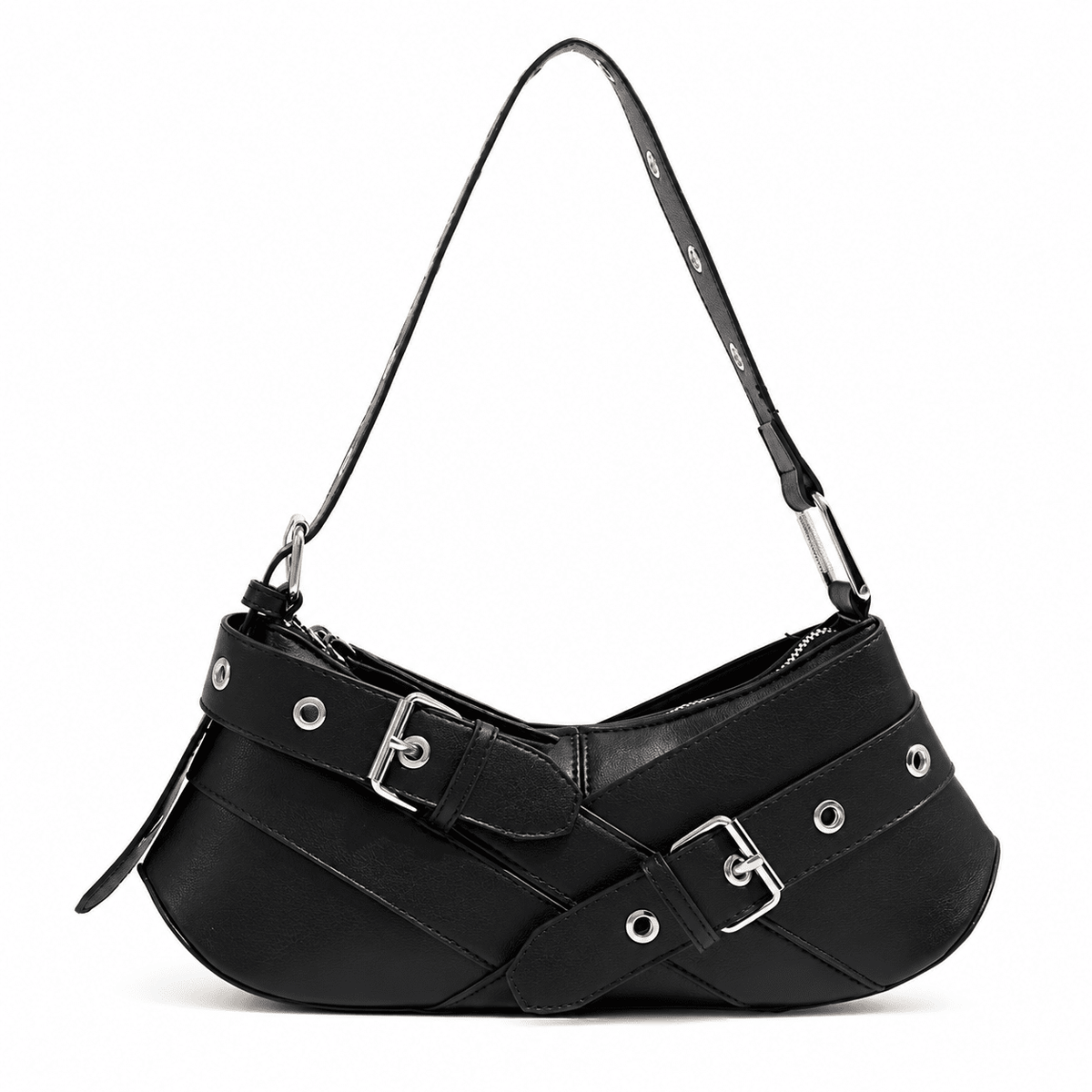 Women’s Leather Shoulder Bag with Vintage Style | ZORENNE Women’s Leather Shoulder Bag with Vintage Style | ZORENNE Black