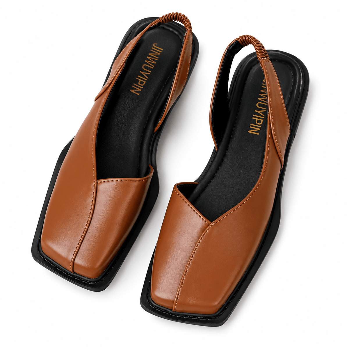 Women's Leather Square-Toe Sandals, Elegant Design & Padded Insole – Grace Women's Leather Square-Toe Sandals, Elegant Design & Padded Insole – Grace