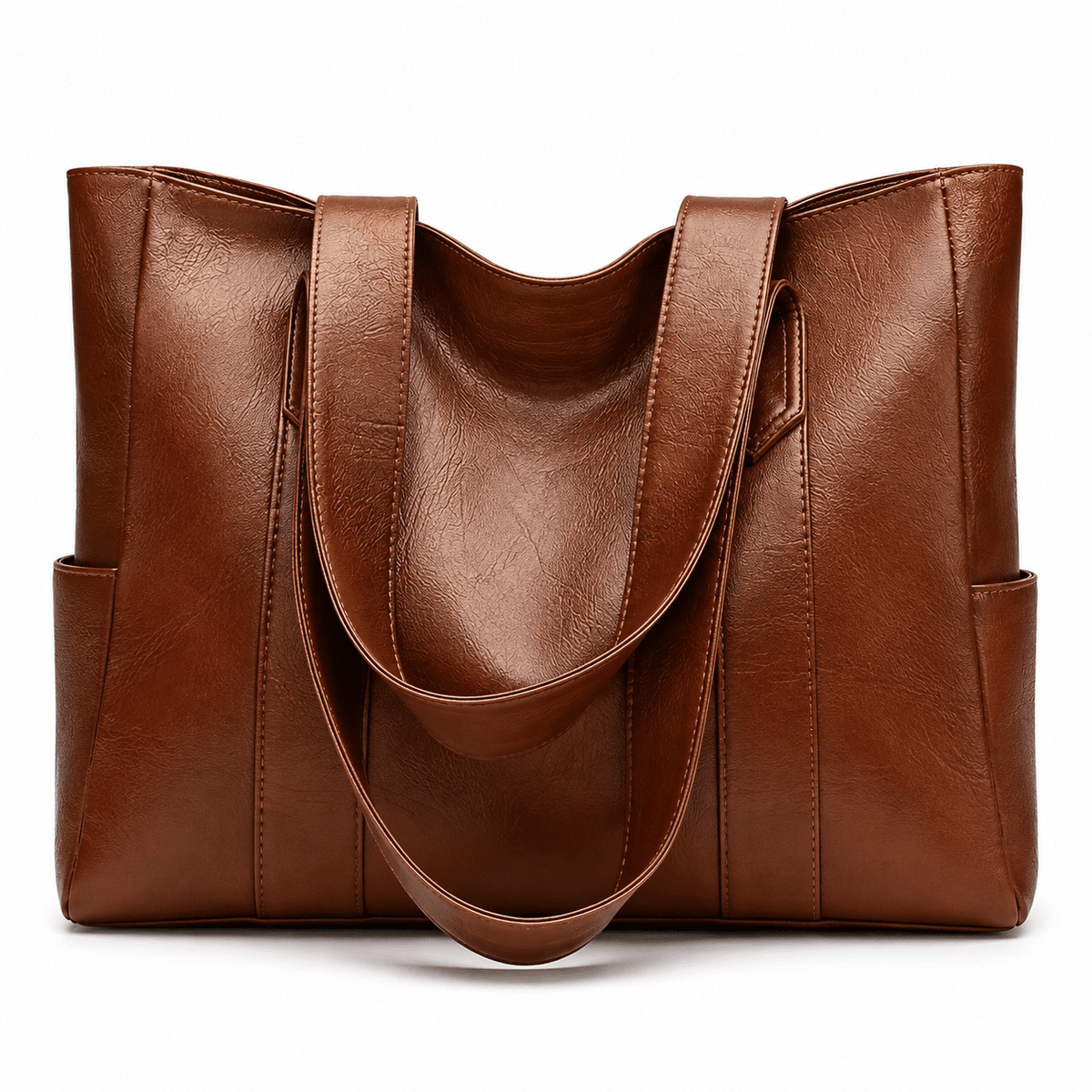 Women's Leather Tote Bag – Large Capacity & Vintage Design | VELMÉRIE Women's Leather Tote Bag – Large Capacity & Vintage Design | VELMÉRIE Coffee