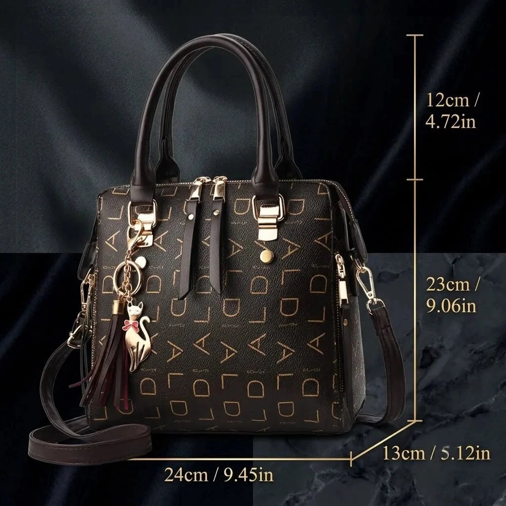 Women's Leather Tote Bag with Luxurious Design - Estelle Noélie Women's Leather Tote Bag with Luxurious Design - Estelle Noélie
