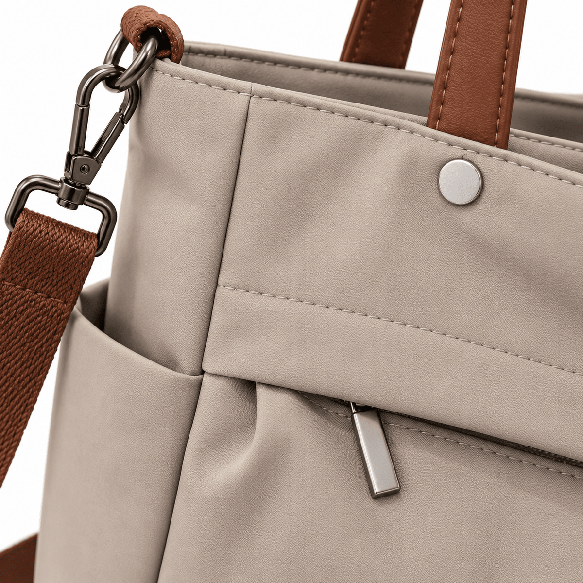 Women's Nylon Tote Bag with Multiple Pockets and Large Capacity — Élise Monceau Women's Nylon Tote Bag with Multiple Pockets and Large Capacity — Élise Monceau