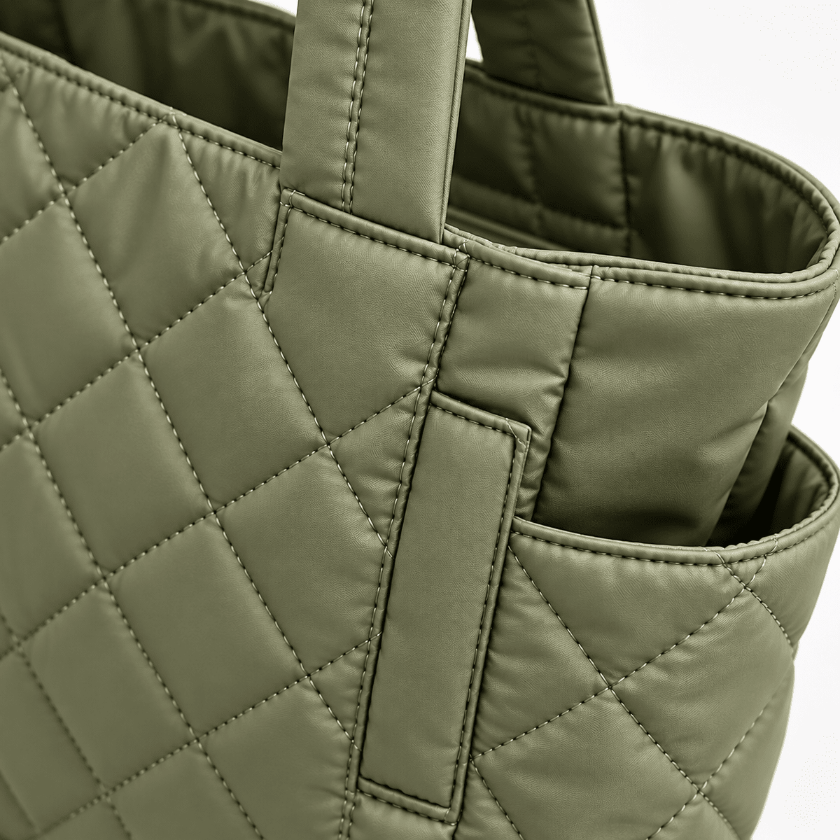 Women's Quilted Tote Bag with Multiple Compartments and Large Capacity — Odette Madeleine Women's Quilted Tote Bag with Multiple Compartments and Large Capacity — Odette Madeleine