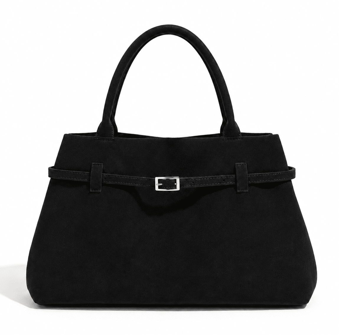 Women's Suede Shoulder Bag — Delicate & Elegant Design | Maeline Women's Suede Shoulder Bag — Delicate & Elegant Design | Maeline Black