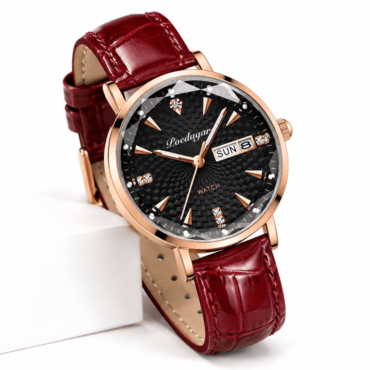Women's Wristwatch with an Ultra-Thin Leather Strap and Charming Design – Élora Éveline Women's Wristwatch with an Ultra-Thin Leather Strap and Charming Design – Élora Éveline