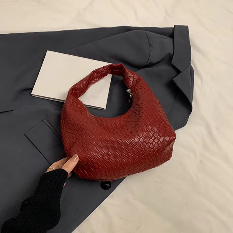 Woven Leather Large Capacity Women's Hobo Bag - Camille Woven Leather Large Capacity Women's Hobo Bag - Camille