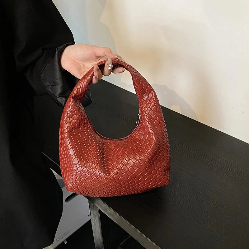 Woven Leather Large Capacity Women's Hobo Bag - Camille Woven Leather Large Capacity Women's Hobo Bag - Camille