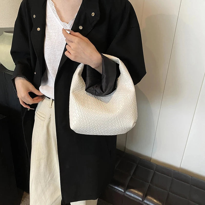 Woven Leather Large Capacity Women's Hobo Bag - Camille Woven Leather Large Capacity Women's Hobo Bag - Camille