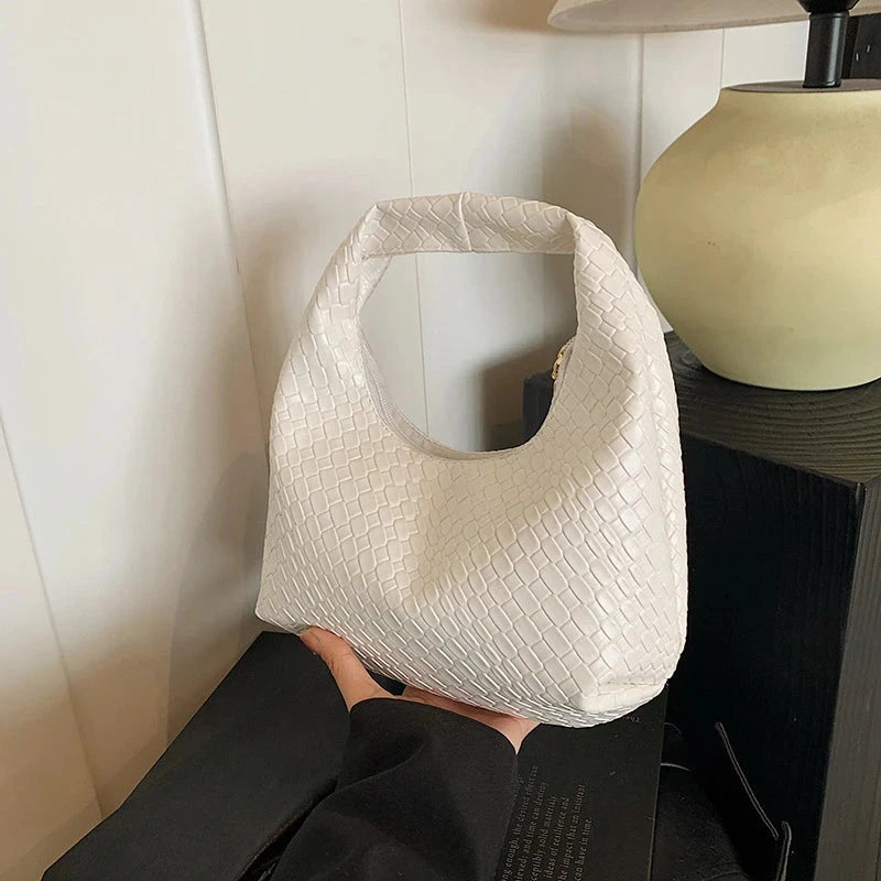 Woven Leather Large Capacity Women's Hobo Bag - Camille Woven Leather Large Capacity Women's Hobo Bag - Camille