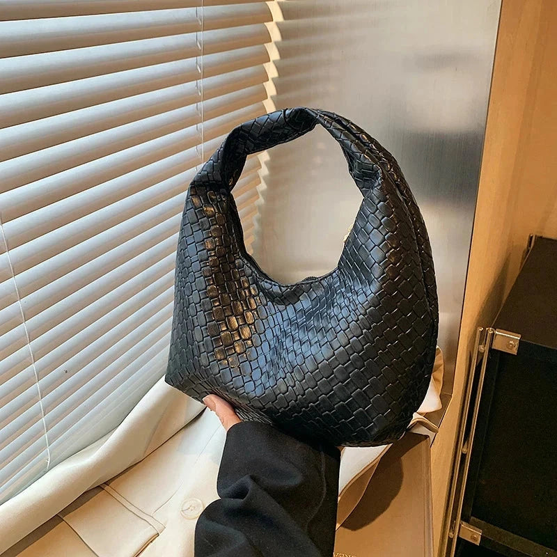 Woven Leather Large Capacity Women's Hobo Bag - Camille Woven Leather Large Capacity Women's Hobo Bag - Camille
