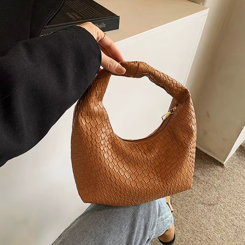 Woven Leather Large Capacity Women's Hobo Bag - Camille Woven Leather Large Capacity Women's Hobo Bag - Camille