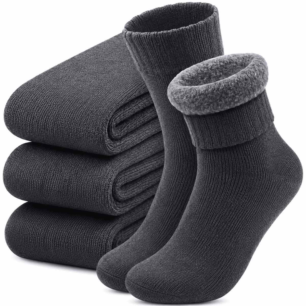 3-Pair Comfortable Thermal Socks Set – Thick, Plush & Reinforced at the Heel and Toe | NORD ELVORA 3-Pair Comfortable Thermal Socks Set – Thick, Plush & Reinforced at the Heel and Toe | NORD ELVORA 