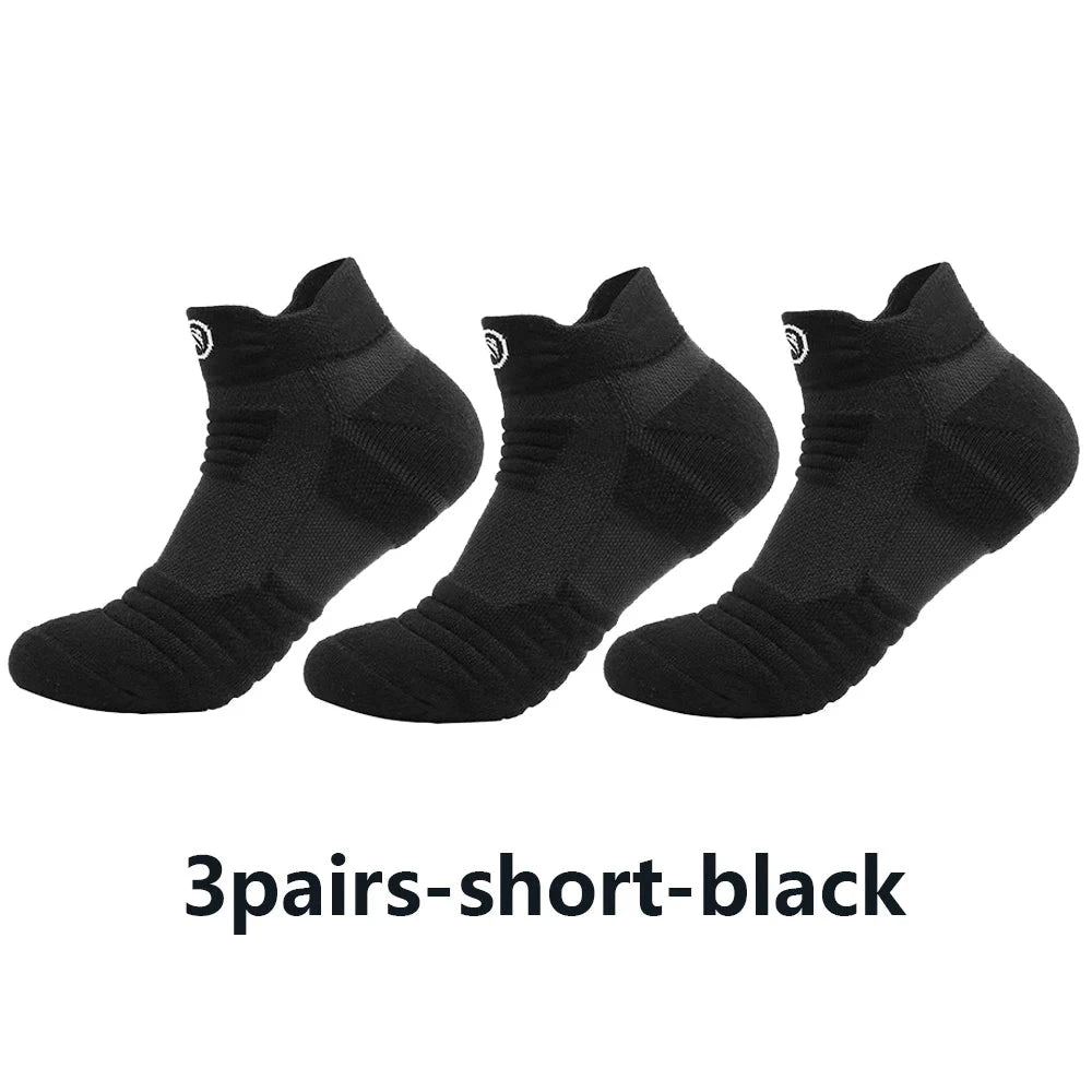 3-Pair Men’s Anti-Slip Cotton Socks – Short, Breathable & Odor-Resistant | ZORYX TRIPLE 3-Pair Men’s Anti-Slip Cotton Socks – Short, Breathable & Odor-Resistant | ZORYX TRIPLE 3Pairs-Short-Black