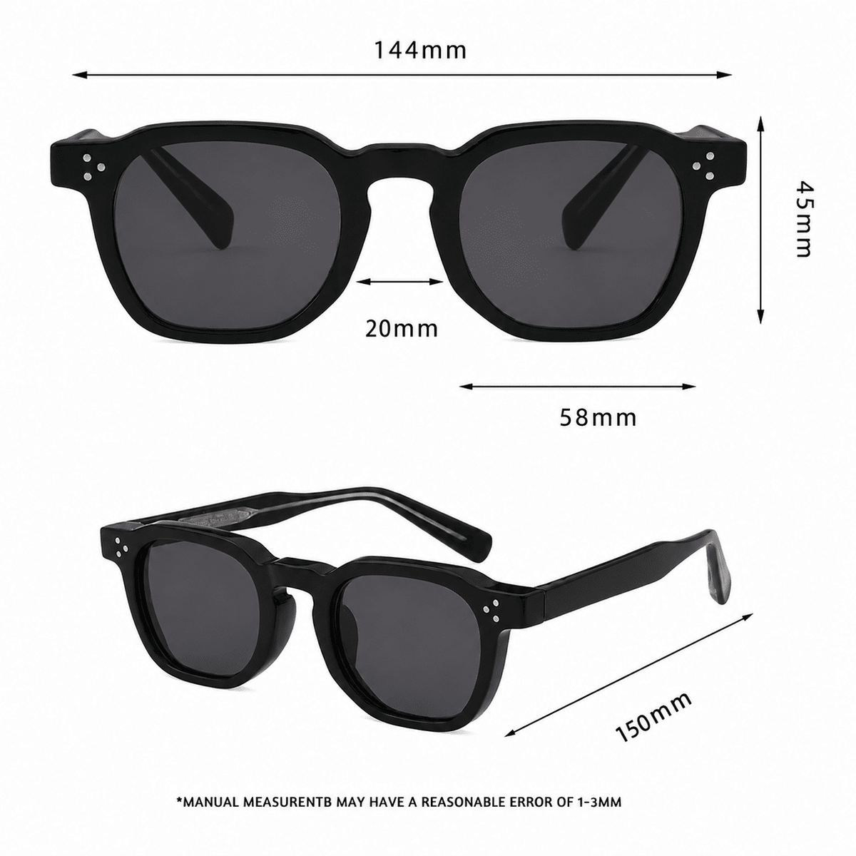 3-Piece Geometric Frame Unisex Sunglasses Set with UV400 Protection – Tripccie 3-Piece Geometric Frame Unisex Sunglasses Set with UV400 Protection – Tripccie 