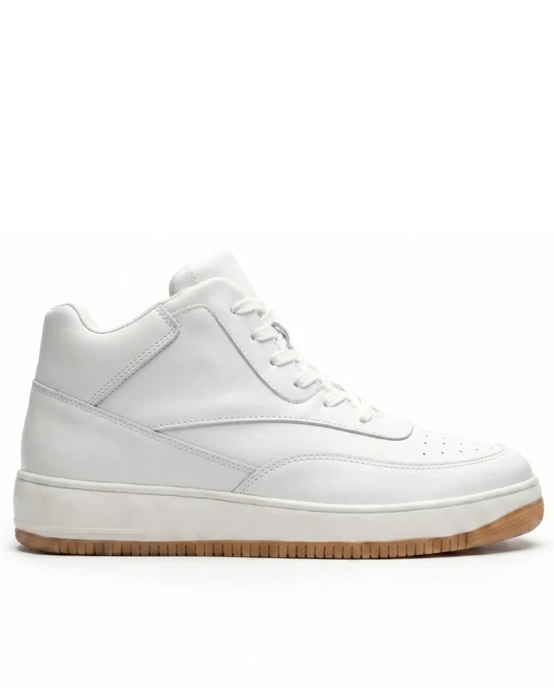 3.9-Inch Height Increasing Leather Sneakers - Montieri 3.9-Inch Height Increasing Leather Sneakers - Montieri 