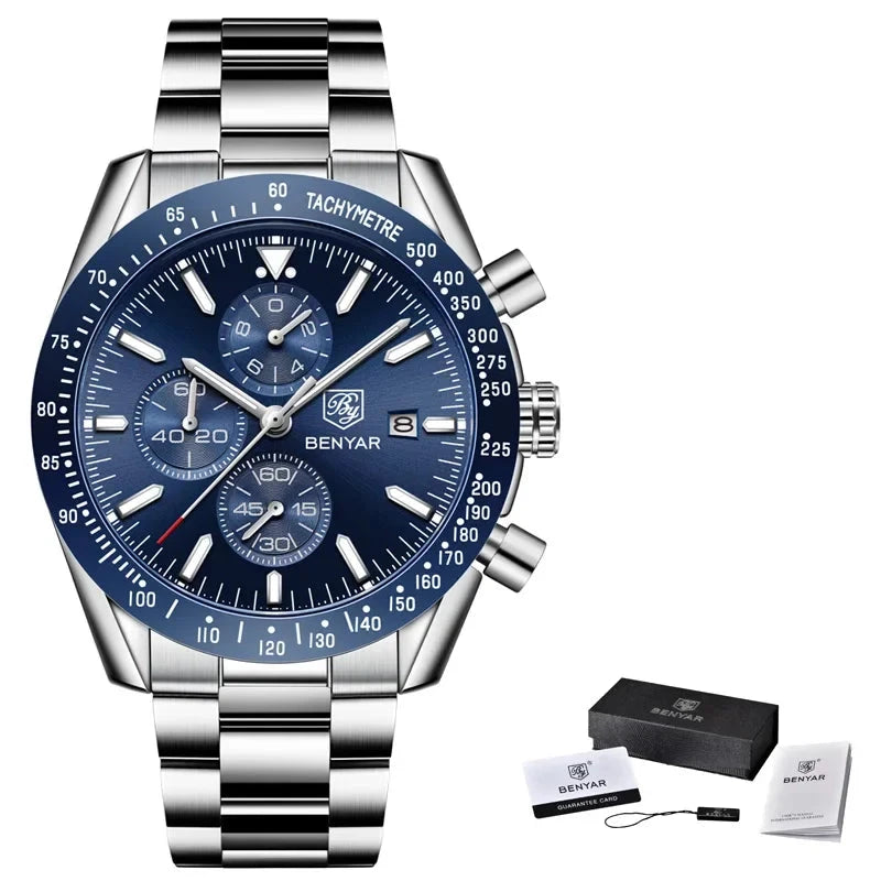 Aurum Chrono Men’s Watch Aurum Chrono Men’s Watch Mavietto Store Steel Blue 