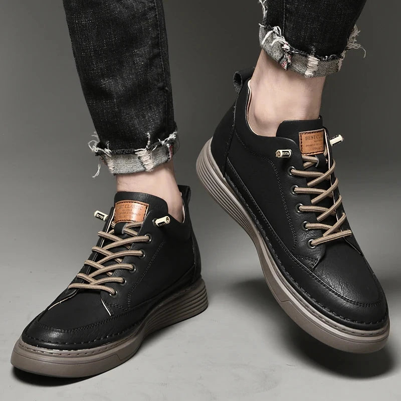 Breathable and Non-Slip Men's Leather Sneakers - Bastien Breathable and Non-Slip Men's Leather Sneakers - Bastien 