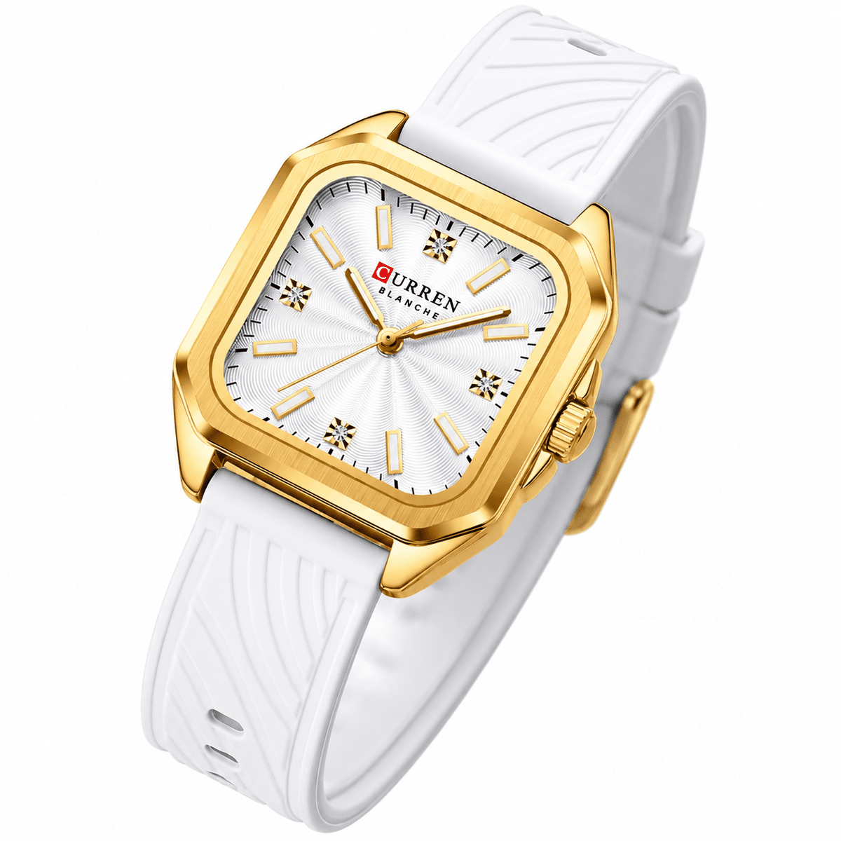 Charming Women's Square Watch with Premium Silicone Strap – Sophie Elara Charming Women's Square Watch with Premium Silicone Strap – Sophie Elara 