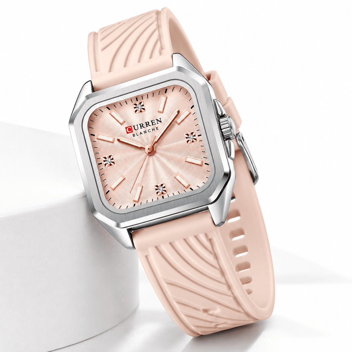 Charming Women's Square Watch with Premium Silicone Strap – Sophie Elara Charming Women's Square Watch with Premium Silicone Strap – Sophie Elara 