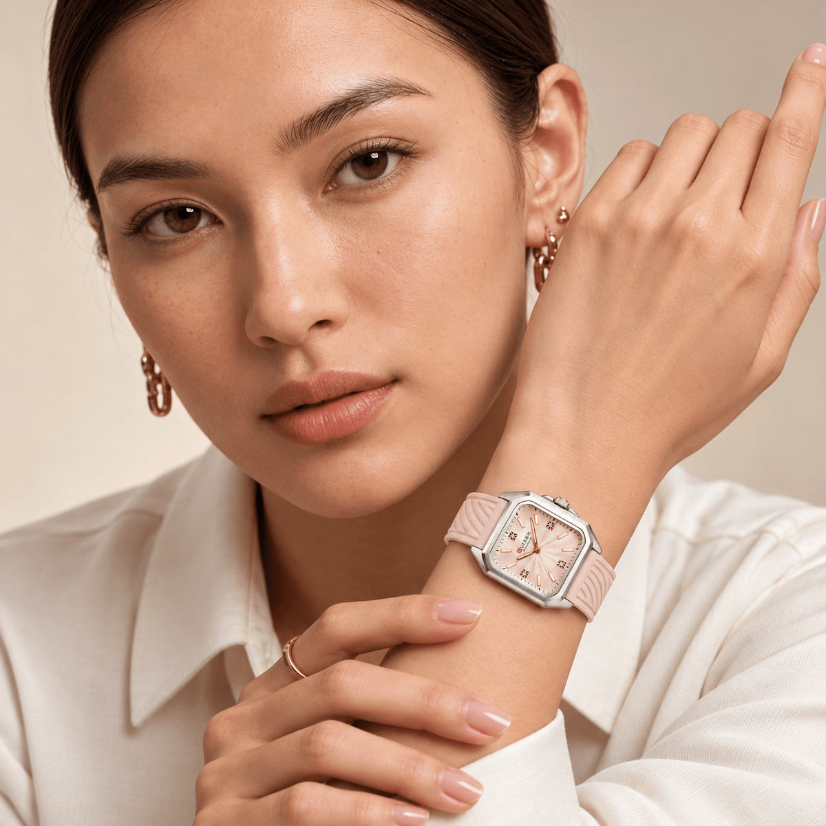 Charming Women's Square Watch with Premium Silicone Strap – Sophie Elara Charming Women's Square Watch with Premium Silicone Strap – Sophie Elara 