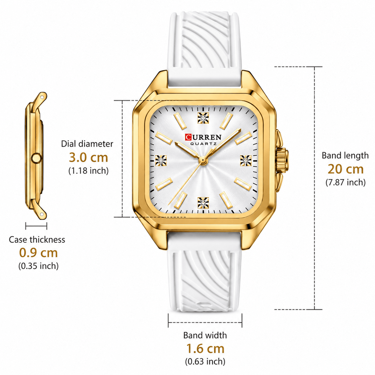 Charming Women's Square Watch with Premium Silicone Strap – Sophie Elara Charming Women's Square Watch with Premium Silicone Strap – Sophie Elara 