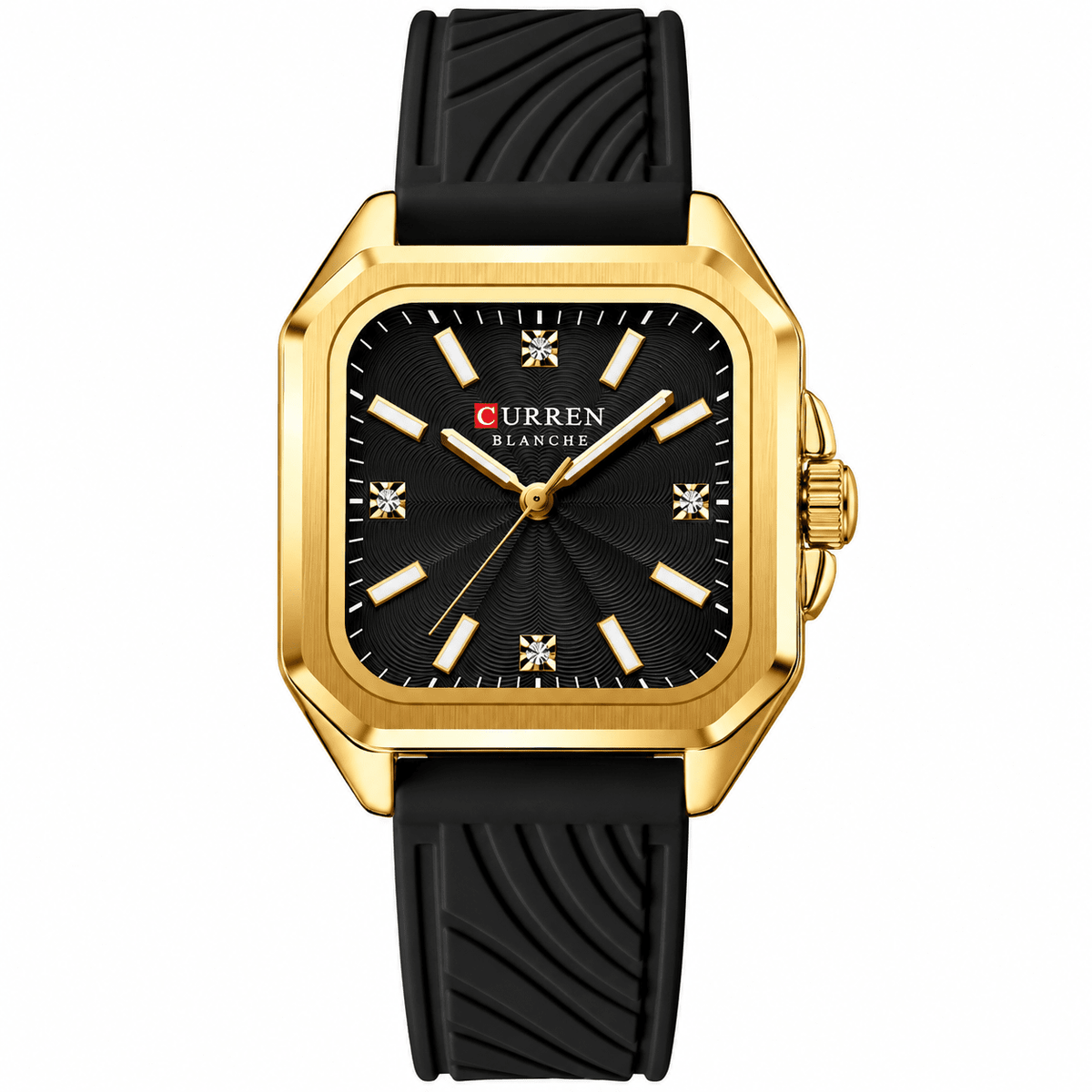 Charming Women's Square Watch with Premium Silicone Strap – Sophie Elara Charming Women's Square Watch with Premium Silicone Strap – Sophie Elara Balck