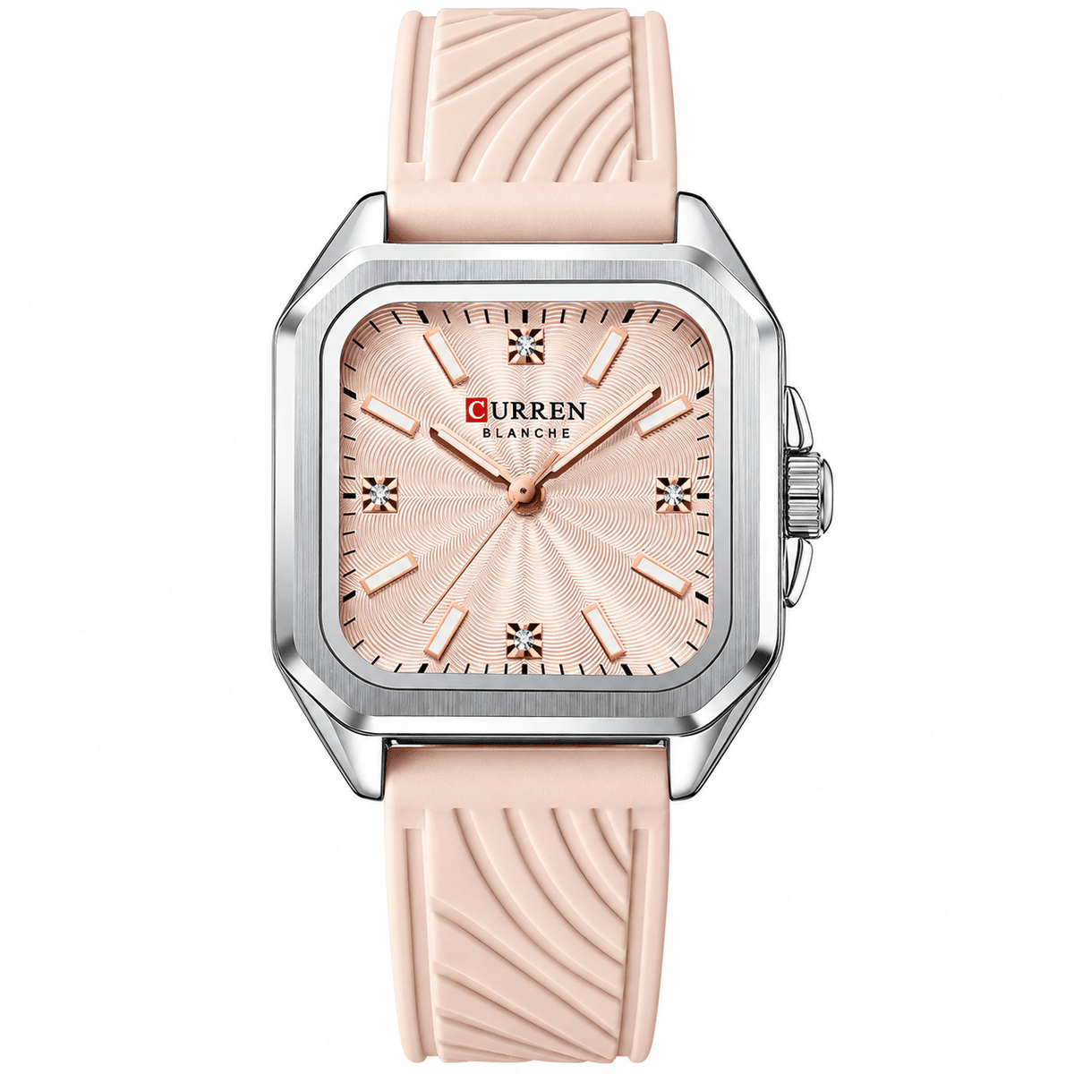 Charming Women's Square Watch with Premium Silicone Strap – Sophie Elara Charming Women's Square Watch with Premium Silicone Strap – Sophie Elara Rose