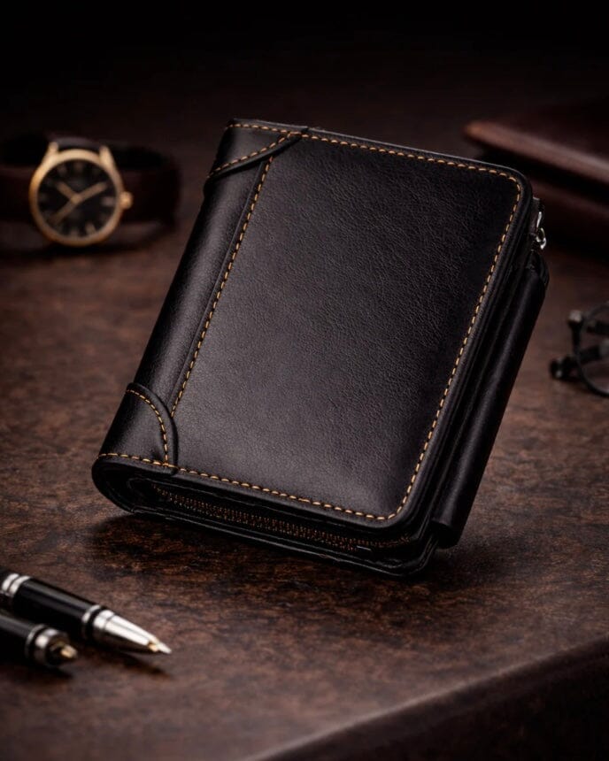 Classic and Elegant Men's Leather Wallet - Montford Classic and Elegant Men's Leather Wallet - Montford 