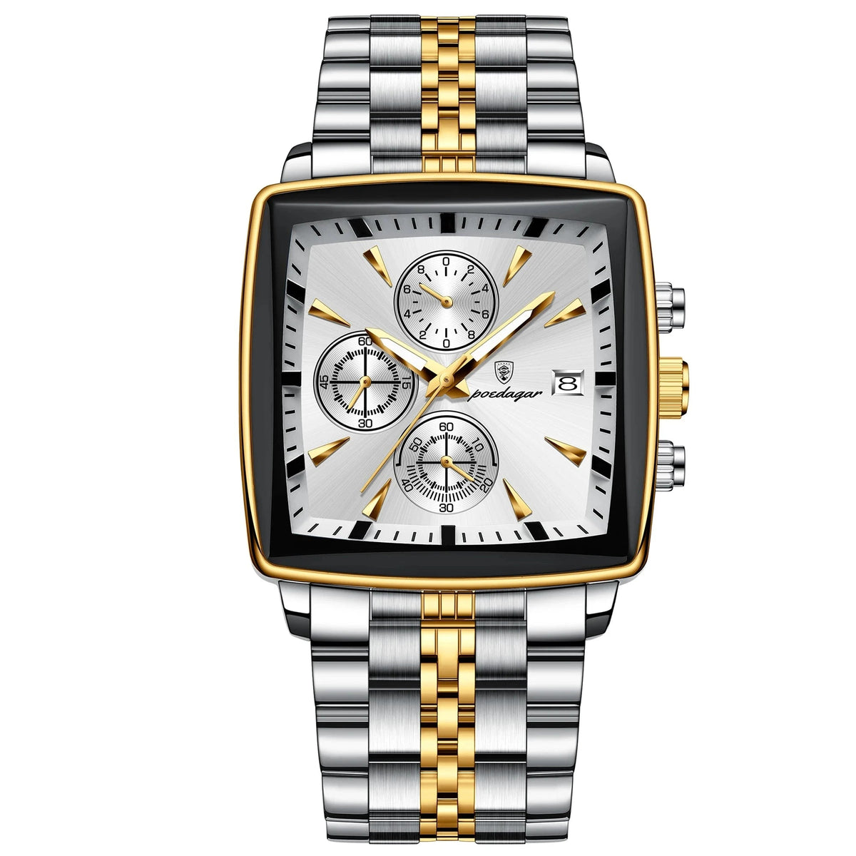 Classic and Elegant Men's Stainless Steel Executive Watch - Cesarion Prime Classic and Elegant Men's Stainless Steel Executive Watch - Cesarion Prime Gold White