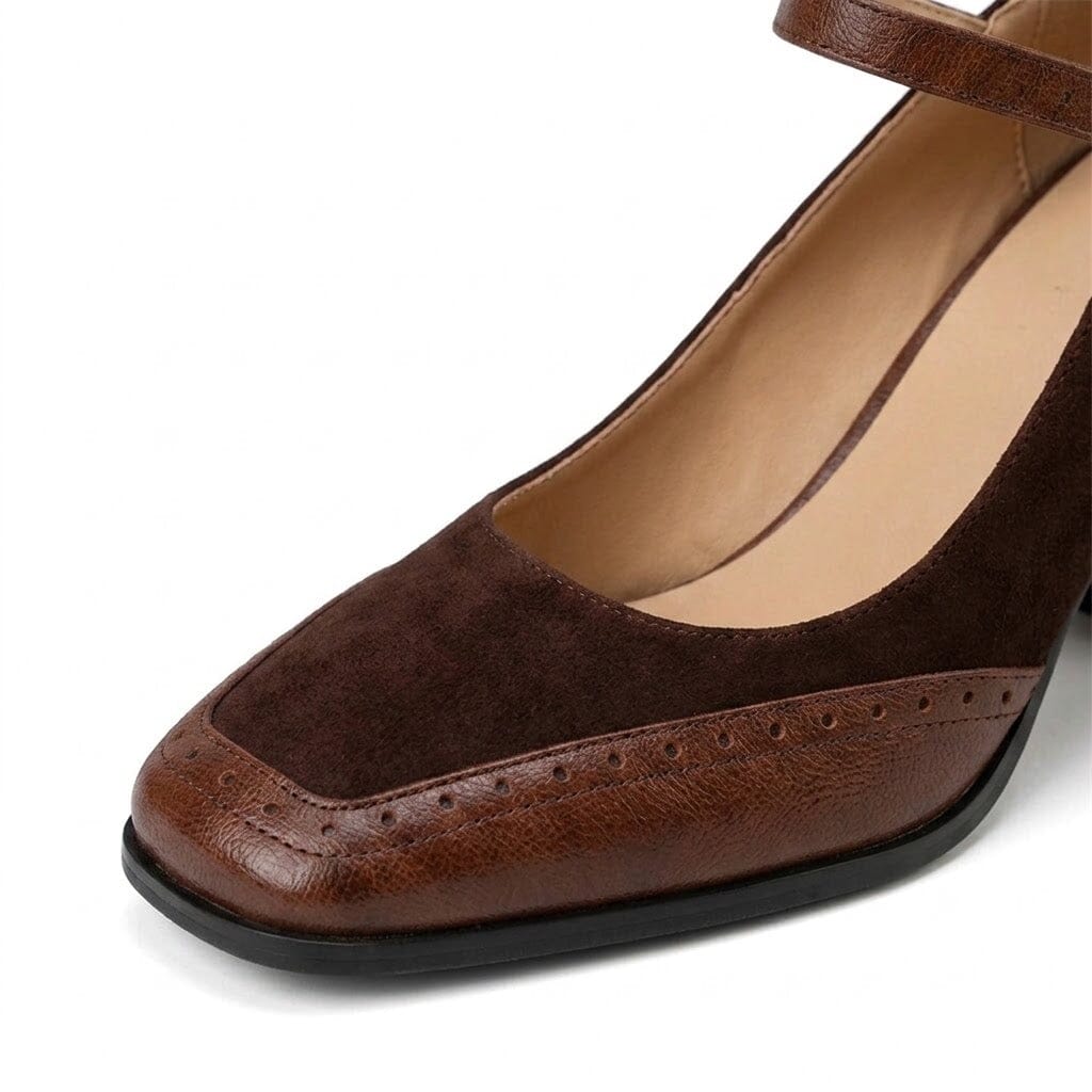 Classic and Elegant Women's Sandals, Square Toe, Block Heel and Vintage Design – Délinie Classic and Elegant Women's Sandals, Square Toe, Block Heel and Vintage Design – Délinie 