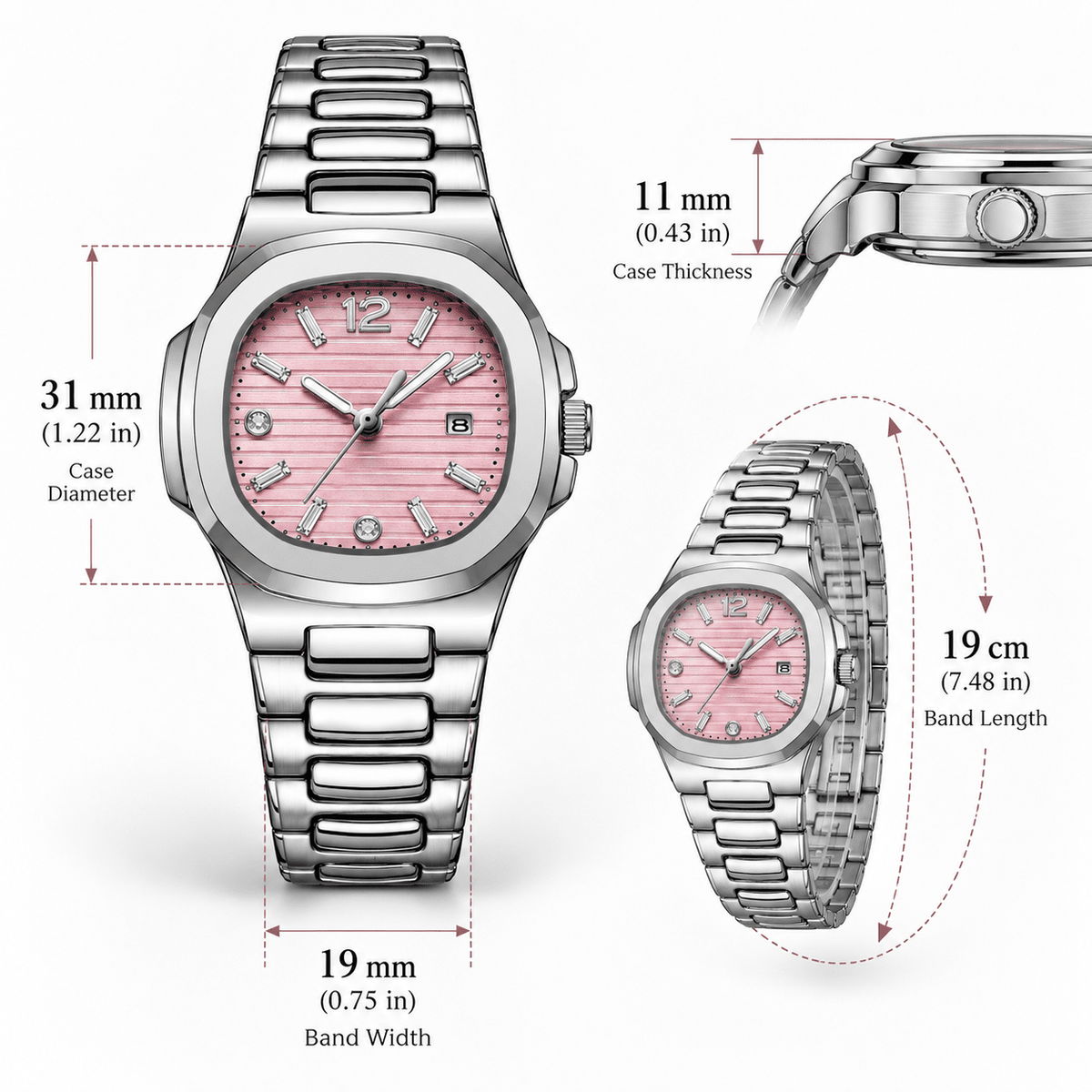 Classic & Elegant Women's Watch with Luminous Hands | Belle Élégance Classic & Elegant Women's Watch with Luminous Hands | Belle Élégance 