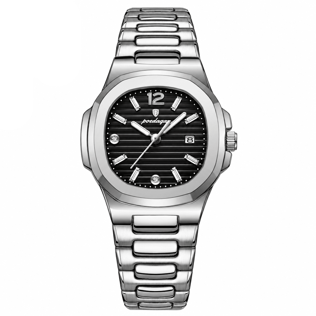 Classic & Elegant Women's Watch with Luminous Hands | Belle Élégance Classic & Elegant Women's Watch with Luminous Hands | Belle Élégance Silver Black