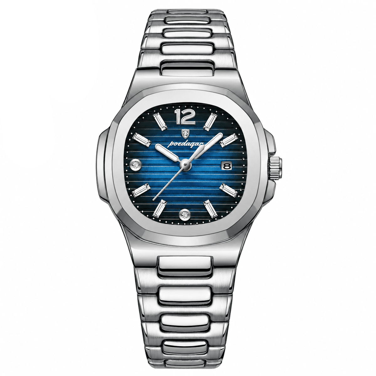 Classic & Elegant Women's Watch with Luminous Hands | Belle Élégance Classic & Elegant Women's Watch with Luminous Hands | Belle Élégance Silver Blue