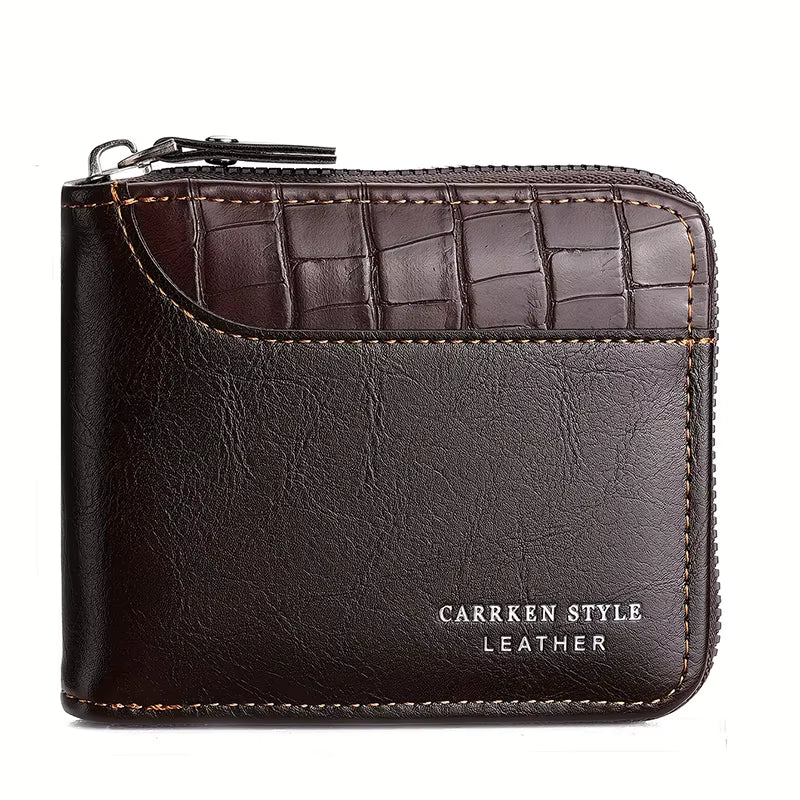 Classic Men's Leather Wallet with Multiple Compartments - Hudson Classic Men's Leather Wallet with Multiple Compartments - Hudson Dark Coffee