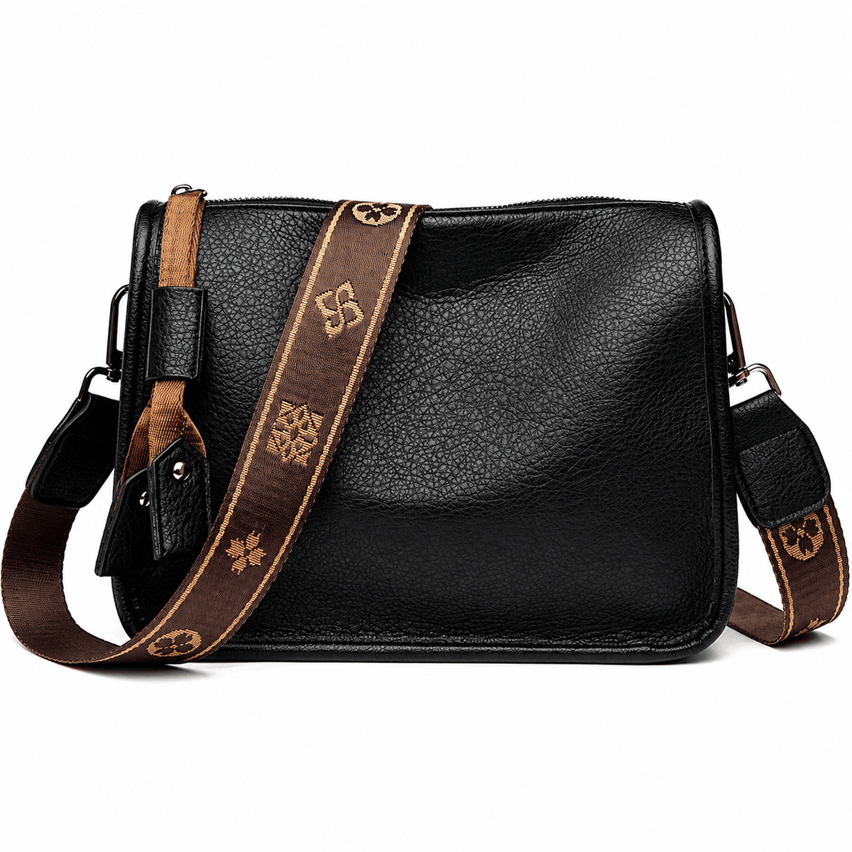 Classic Women’s Leather Bag with an Elegant Design – Aurélisse Classic Women’s Leather Bag with an Elegant Design – Aurélisse Black