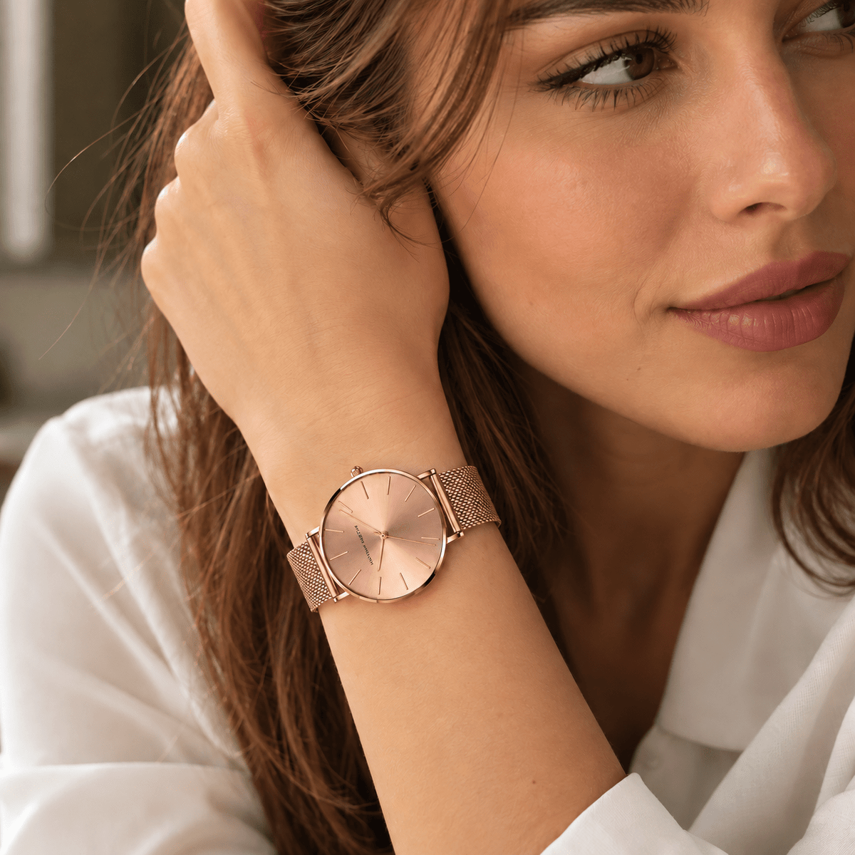 Classic Women’s Watch – Elegant, Minimalist Style with Stainless Steel Mesh Band | Céleste Classic Women’s Watch – Elegant, Minimalist Style with Stainless Steel Mesh Band | Céleste 
