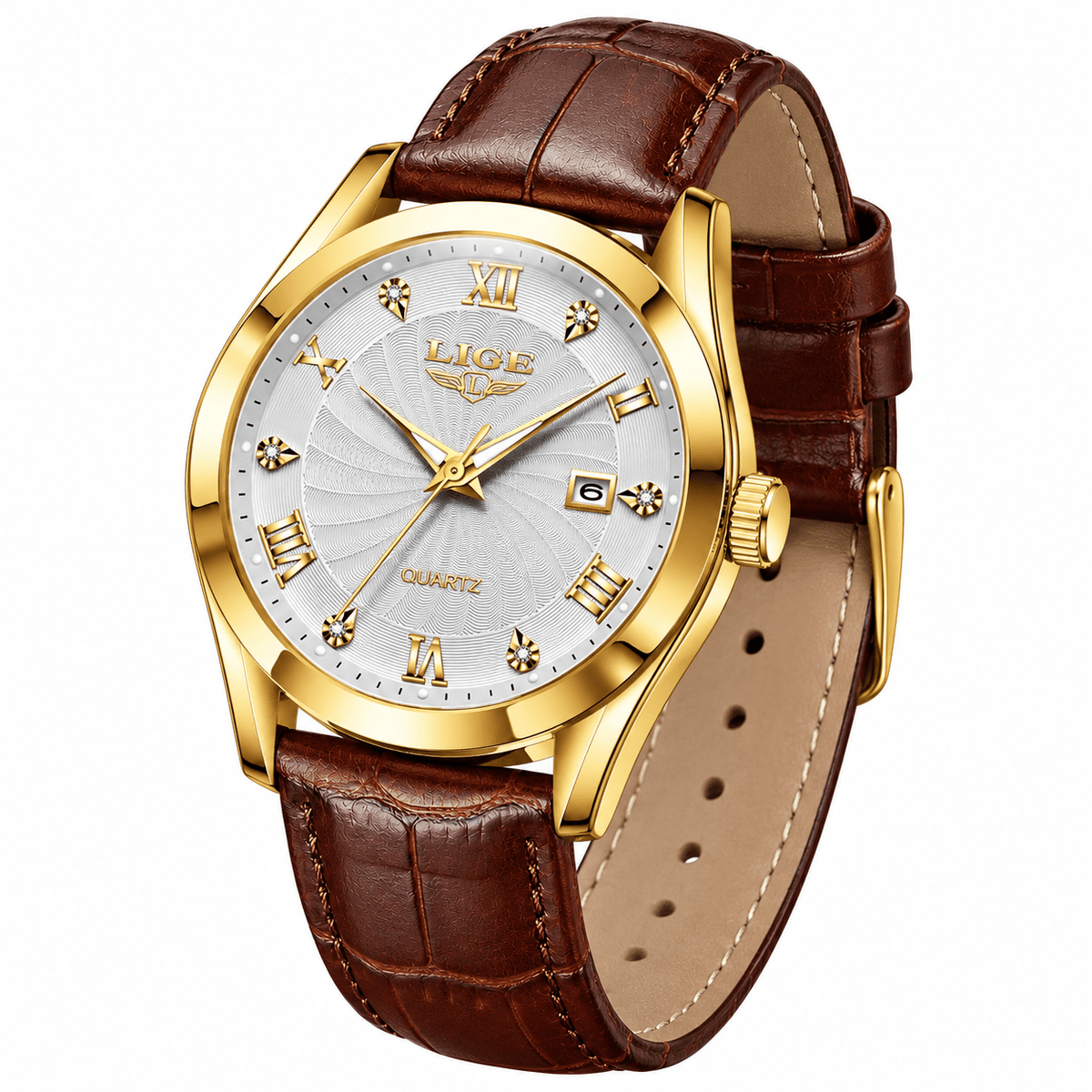 Classic Women's Watch with Leather Strap & Luxury Design — Belle Margot Classic Women's Watch with Leather Strap & Luxury Design — Belle Margot 