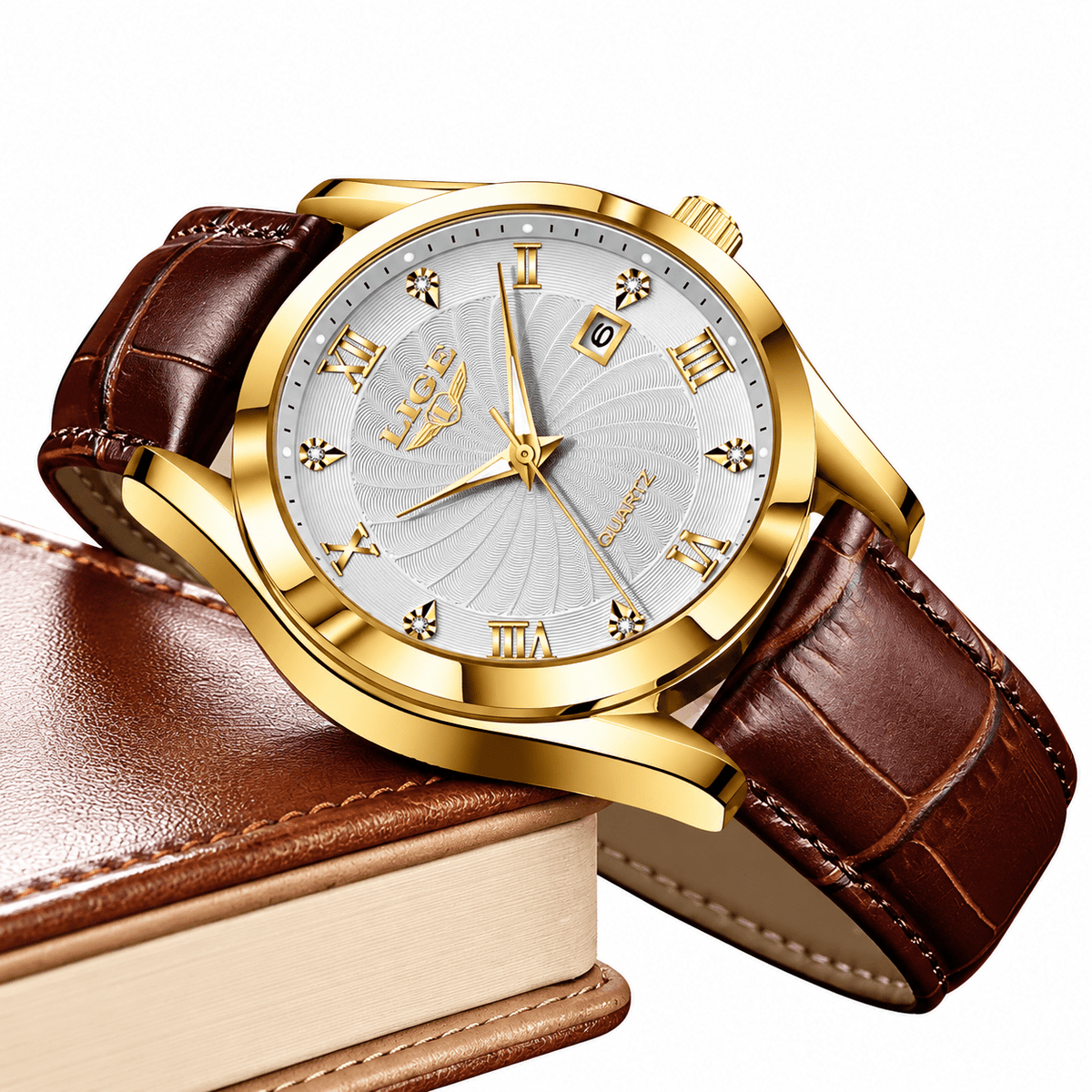 Classic Women's Watch with Leather Strap & Luxury Design — Belle Margot Classic Women's Watch with Leather Strap & Luxury Design — Belle Margot 