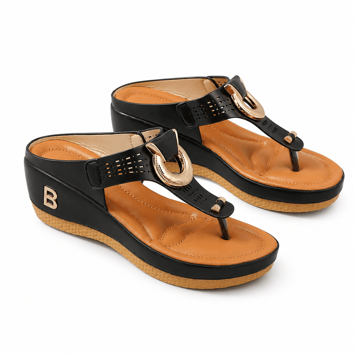 Comfortable Leather Wedge Platform Sandal – Santorini Comfortable Leather Wedge Platform Sandal – Santorini 