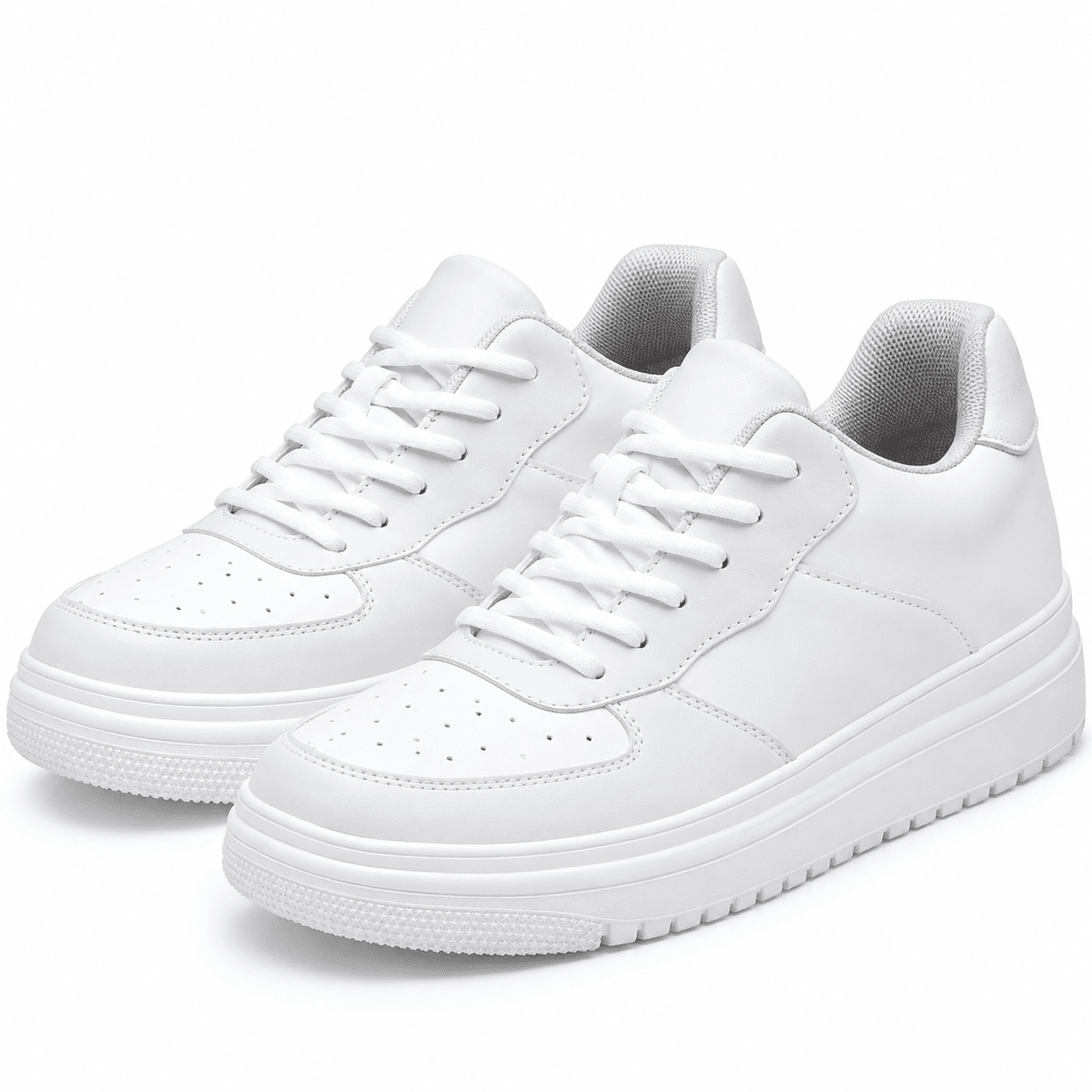 Comfortable Men’s Leather Sneakers with a Hidden 3.94-Inch (10 cm) Height Increase – MONTEVAN 