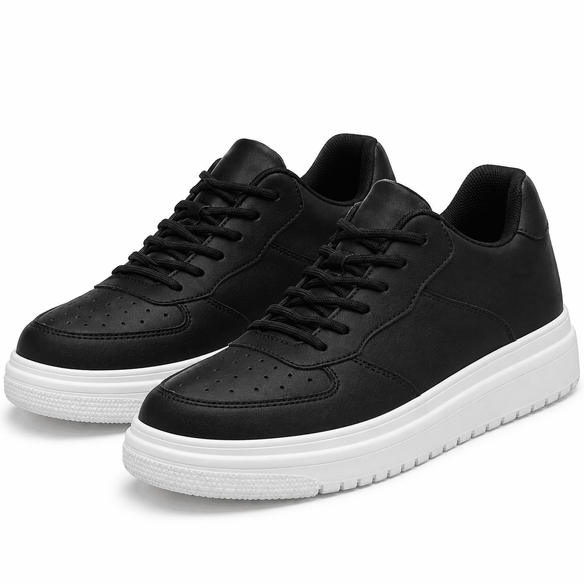 Comfortable Men’s Leather Sneakers with a Hidden 3.94-Inch (10 cm) Height Increase – MONTEVAN 