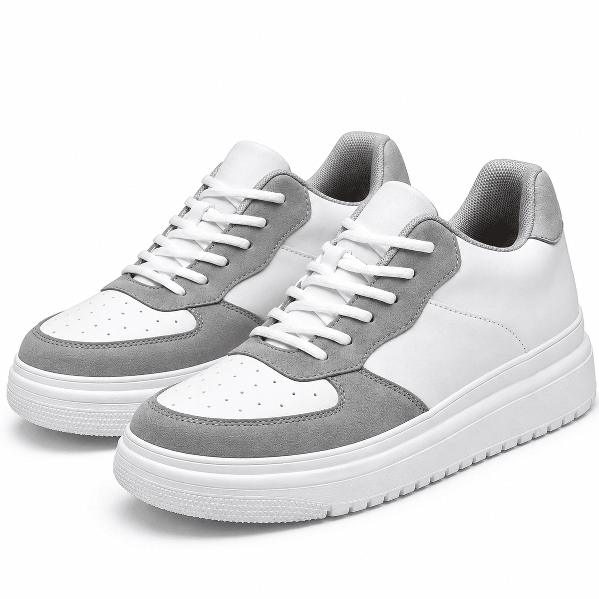 Comfortable Men’s Leather Sneakers with a Hidden 3.94-Inch (10 cm) Height Increase – MONTEVAN 