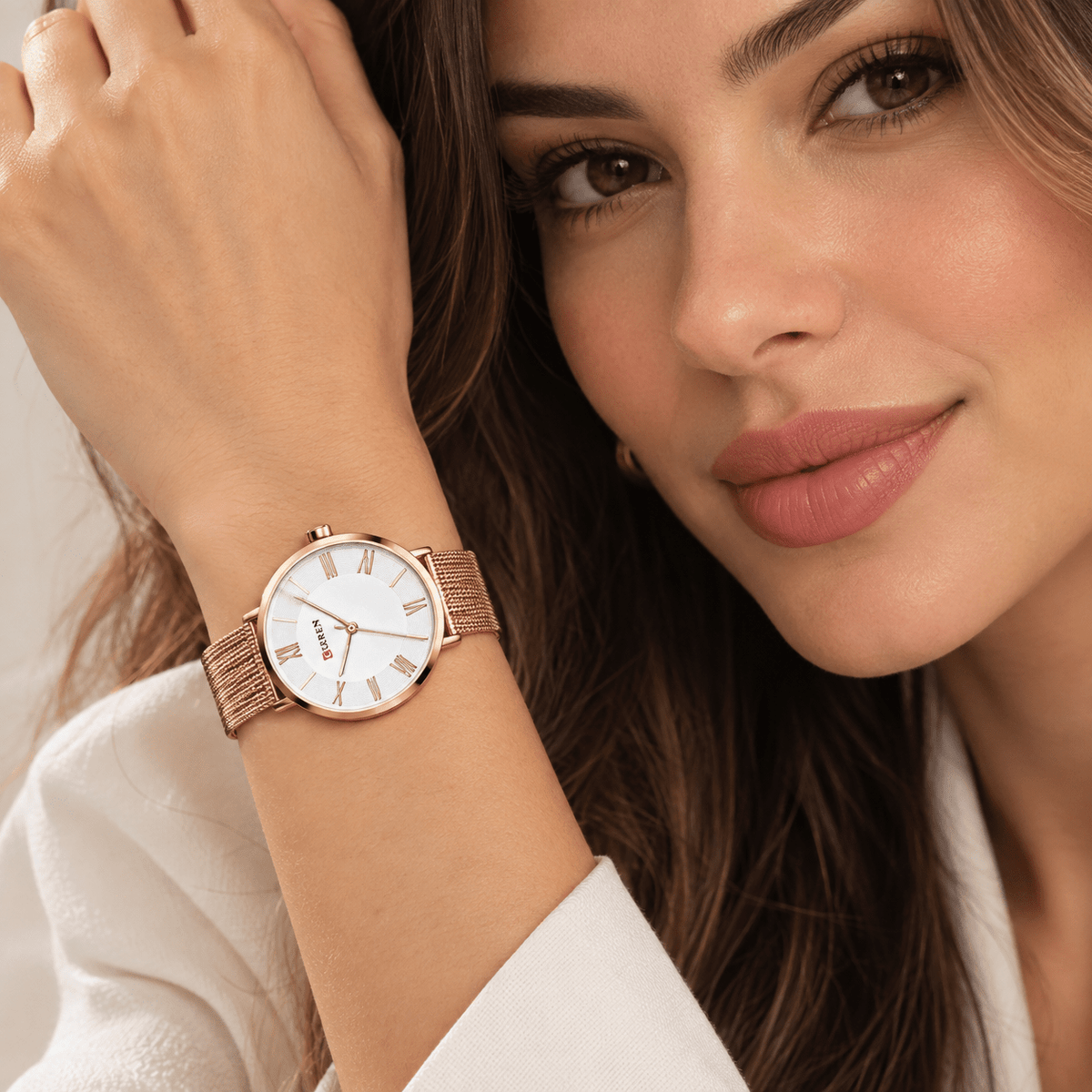 Elegant Classic Women's Watch with Stainless Steel Mesh Band – Léa Elouise Elegant Classic Women's Watch with Stainless Steel Mesh Band – Léa Elouise 