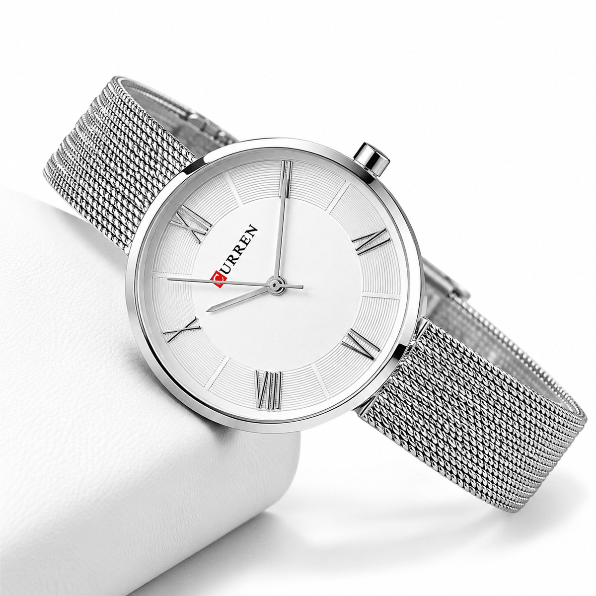 Elegant Classic Women's Watch with Stainless Steel Mesh Band – Léa Elouise Elegant Classic Women's Watch with Stainless Steel Mesh Band – Léa Elouise 