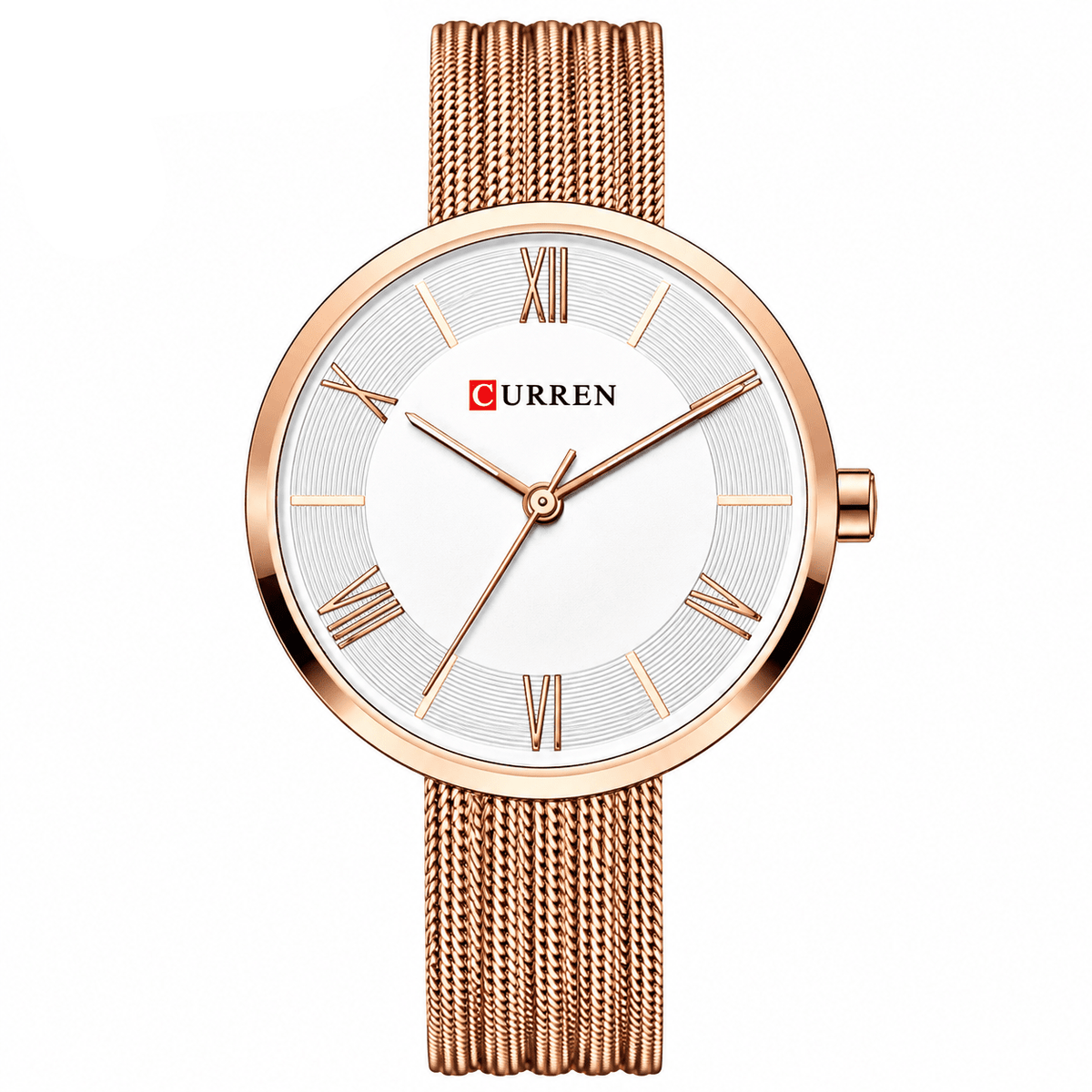 Elegant Classic Women's Watch with Stainless Steel Mesh Band – Léa Elouise Elegant Classic Women's Watch with Stainless Steel Mesh Band – Léa Elouise Rose Gold
