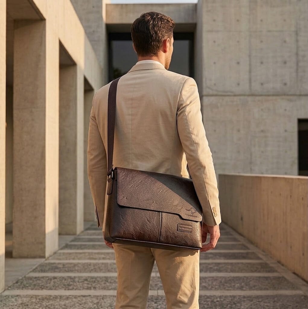 Elegant Large-Capacity Men’s Leather Executive Bag – ROMELLI Elegant Large-Capacity Men’s Leather Executive Bag – ROMELLI 