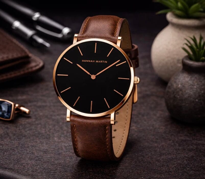 Elegant Men's Leather High-Precision Watch - Amsterdam Elegant Men's Leather High-Precision Watch - Amsterdam 